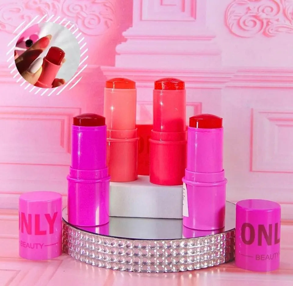 JELLY Blush® 👉 “El combo más rico de usar: brillo + blush en gel con oferta 4×3.”