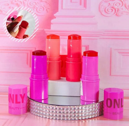 JELLY Blush® 👉 “El combo más rico de usar: brillo + blush en gel con oferta 4×3.”