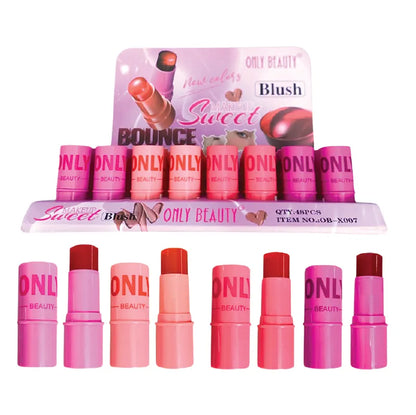 JELLY Blush® 👉 “El combo más rico de usar: brillo + blush en gel con oferta 4×3.”