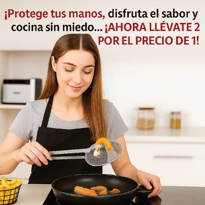 "PINZA ESCURRIDOR "🔥 Dile adiós a las quemaduras y hola al 2x1 que hará tu cocina más segura y deliciosa. 🍟