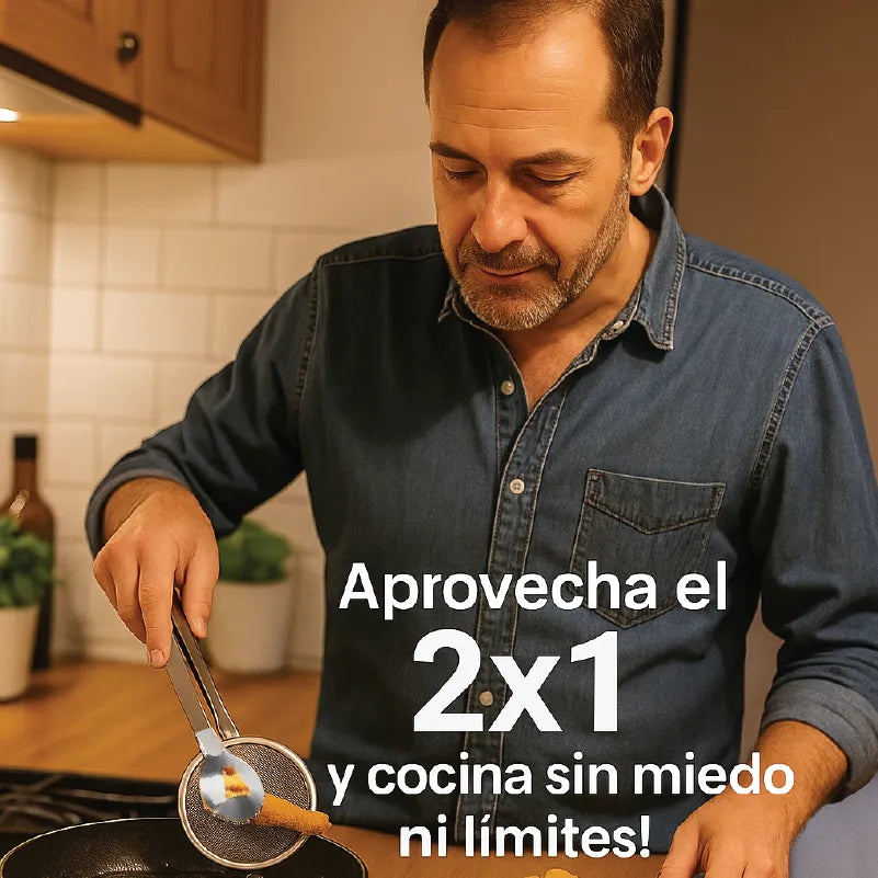 "PINZA ESCURRIDOR "🔥 Dile adiós a las quemaduras y hola al 2x1 que hará tu cocina más segura y deliciosa. 🍟