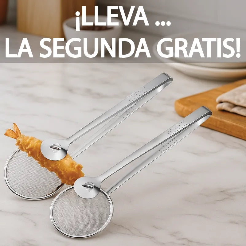 "PINZA ESCURRIDOR "🔥 Dile adiós a las quemaduras y hola al 2x1 que hará tu cocina más segura y deliciosa. 🍟