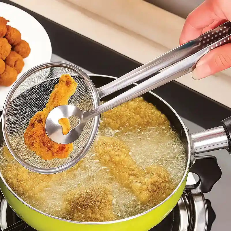 "PINZA ESCURRIDOR "🔥 Dile adiós a las quemaduras y hola al 2x1 que hará tu cocina más segura y deliciosa. 🍟